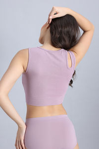 Zivame Unbound Padded Non Wired Full Coverage Bralette - Mauve Shadow — thumbnail 3